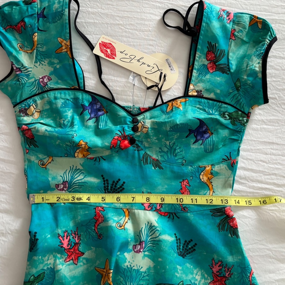 NWT! Lindy Bop Bella Dress in Seahorse Print XS - Picture 7 of 9